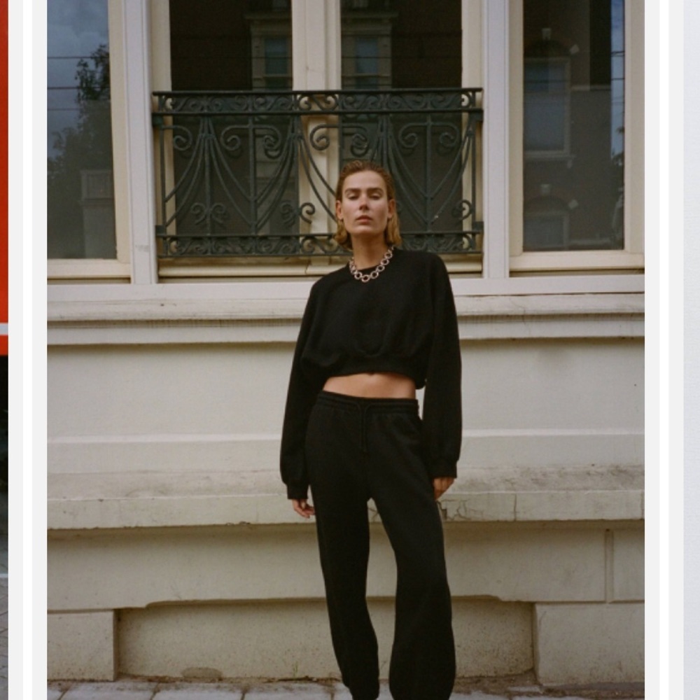 Zara straight black sweatpants size small